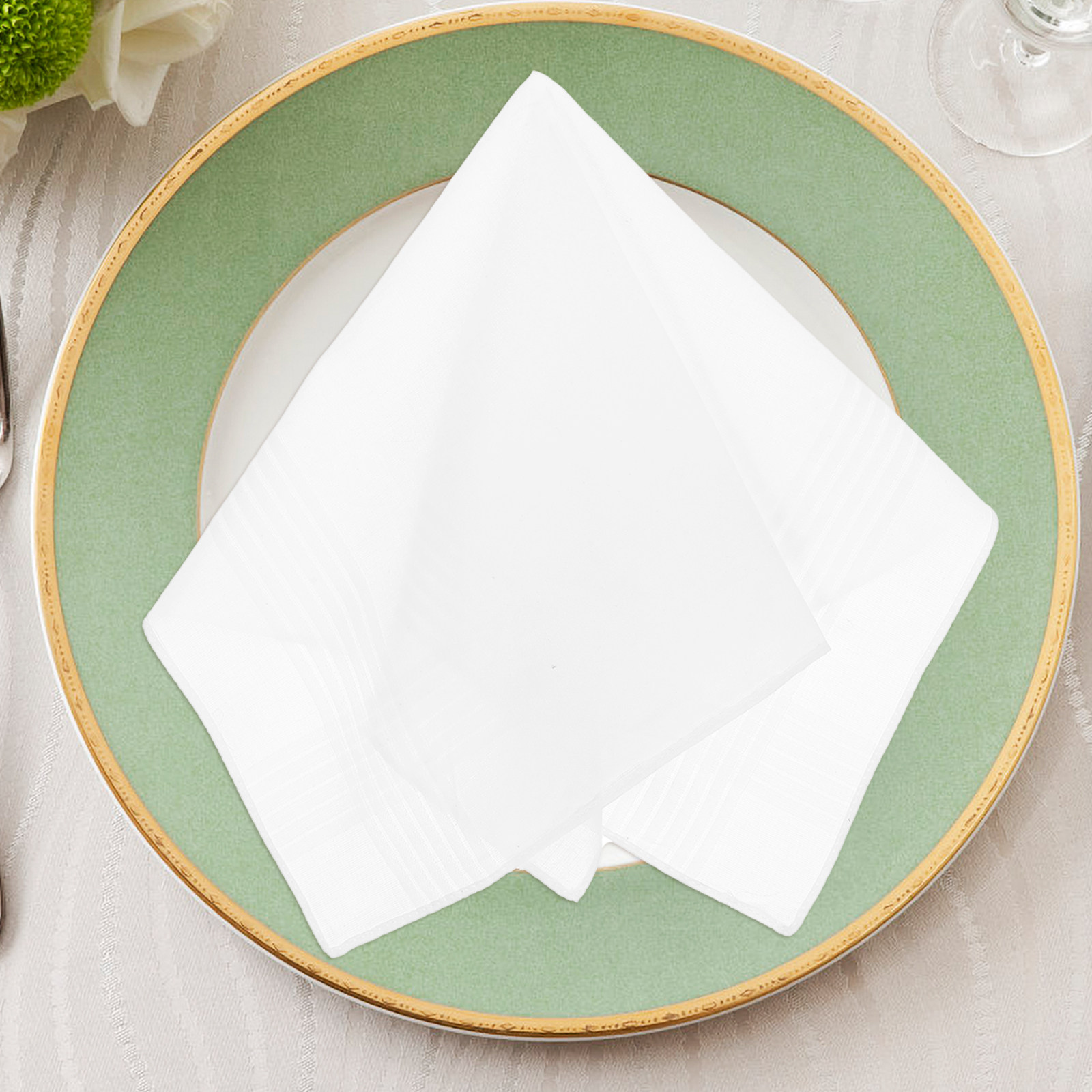 3Pcs Pure White Handkerchief S - огляд і ціна Handkerchief Cotton Men
