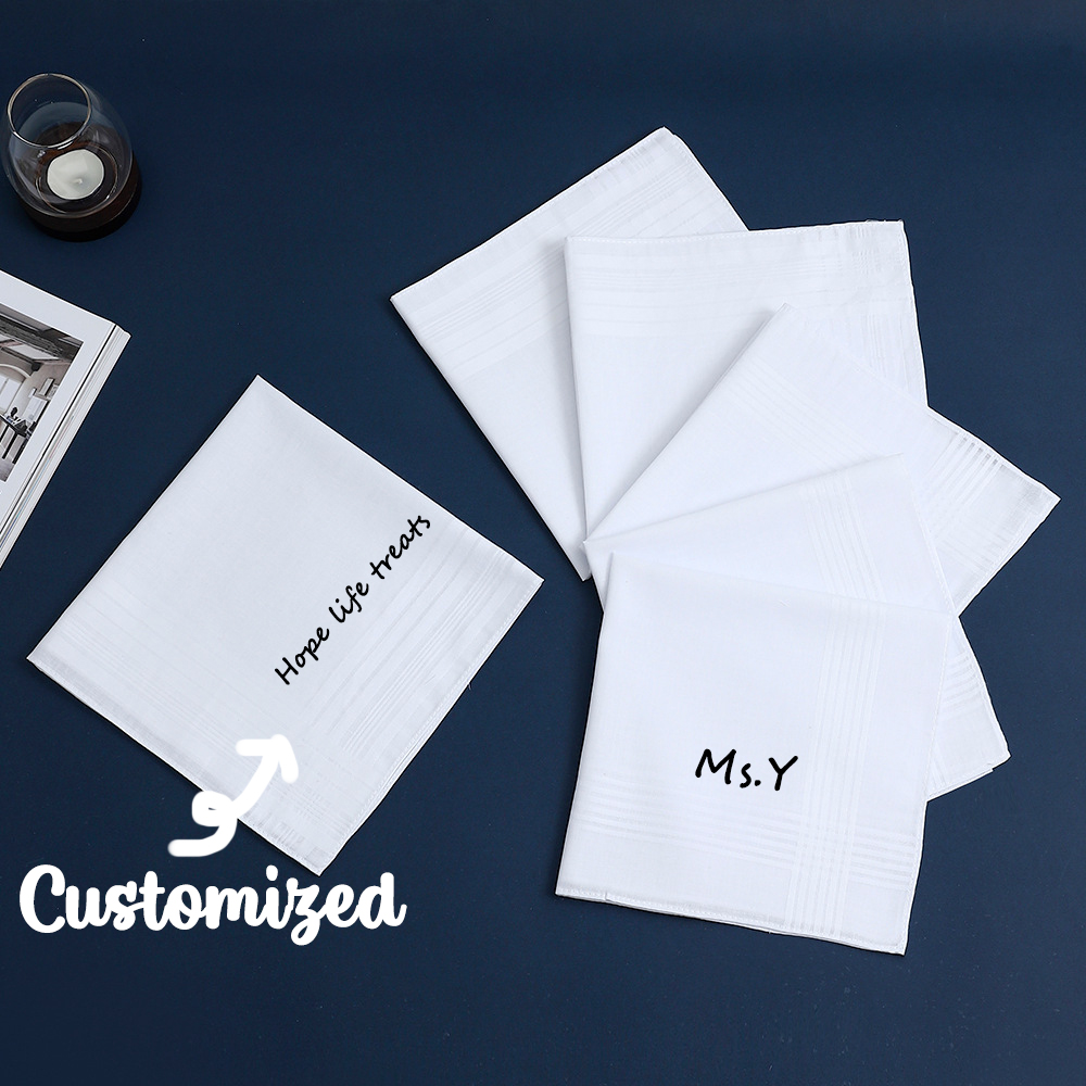 Personalized Custom Text Cotto - огляд і ціна Handkerchief Cotton Men