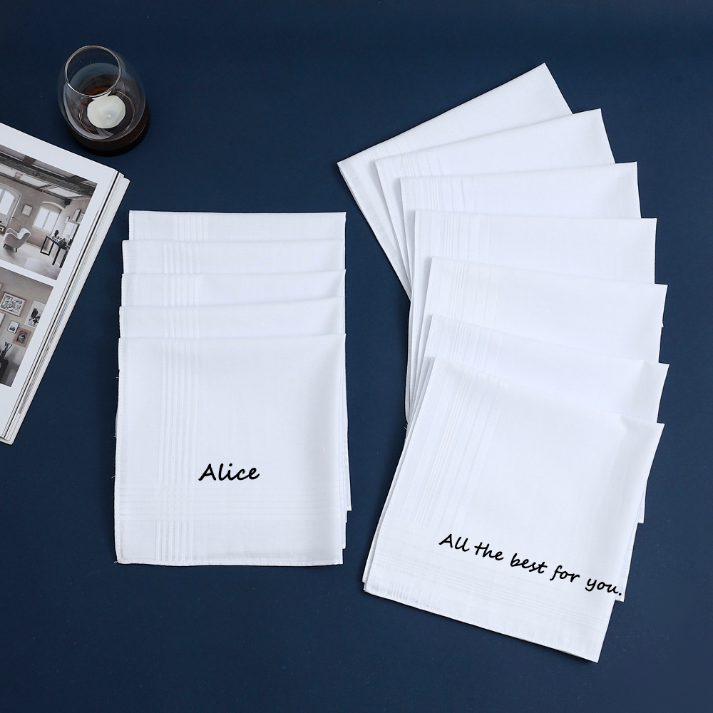 Personalized Custom Text Cotto - огляд і ціна Handkerchief Cotton Men