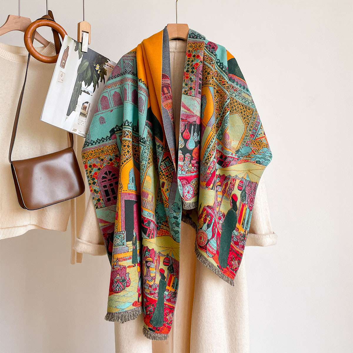 Women Imitation Cashmere Scarf - огляд і ціна Pashmina Wrap Large