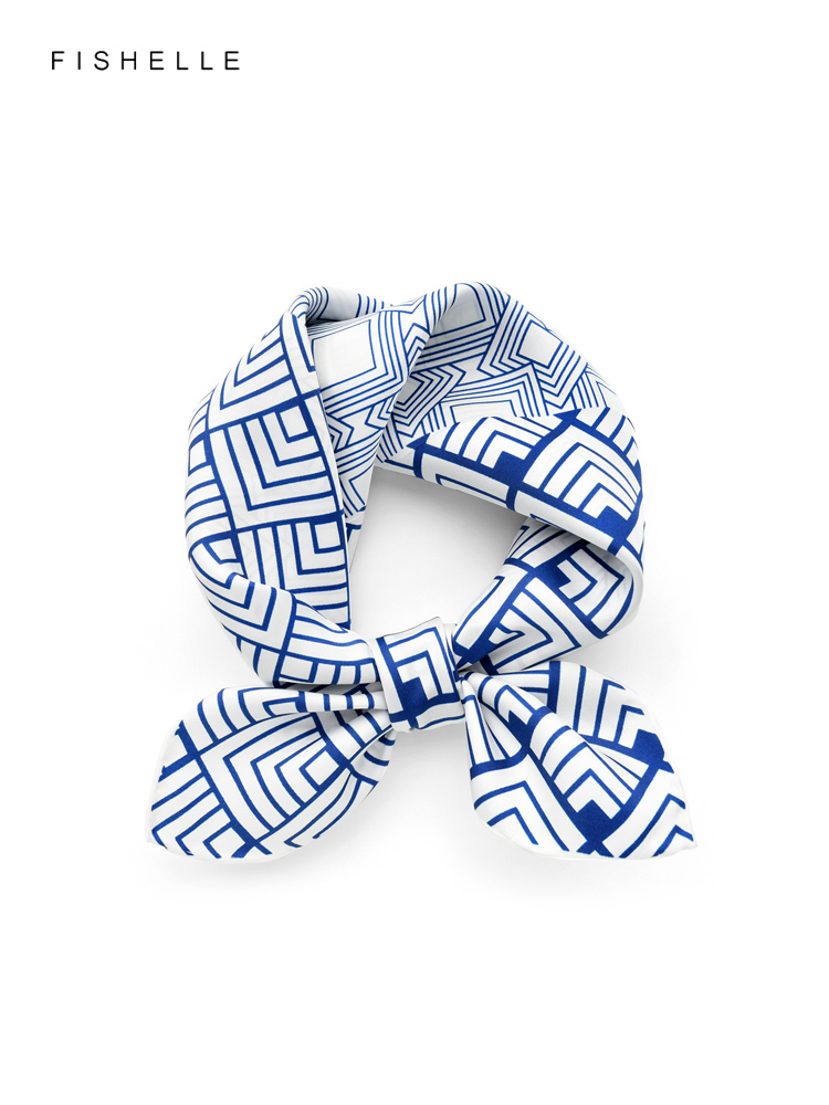 Geometric printed real silk tw - огляд і ціна Scarf Silk Square