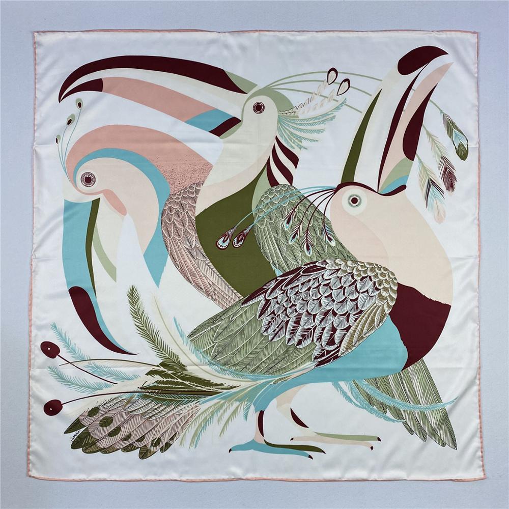 90cm Luxury Parrot Twill Silk  - огляд і ціна Scarf Silk Square